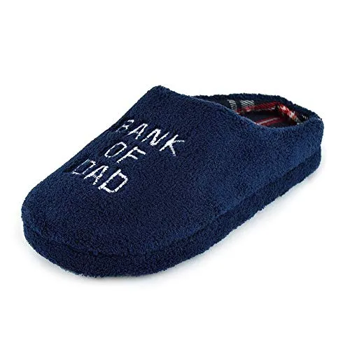 Men’s "BANK OF DAD" Mule Slippers – Cosy, Comfortable & The Perfect Gift