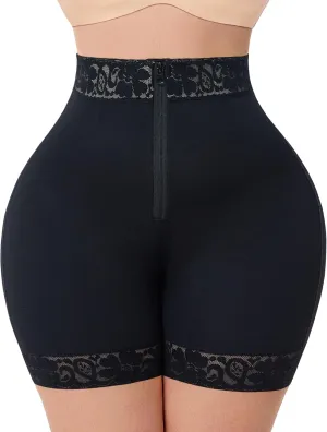MERYOSZ Tummy Control Panties Butt Lifting Shapewear Shorts for Women Zipper Body Shaper Shorts Thigh Slimmer Underwear