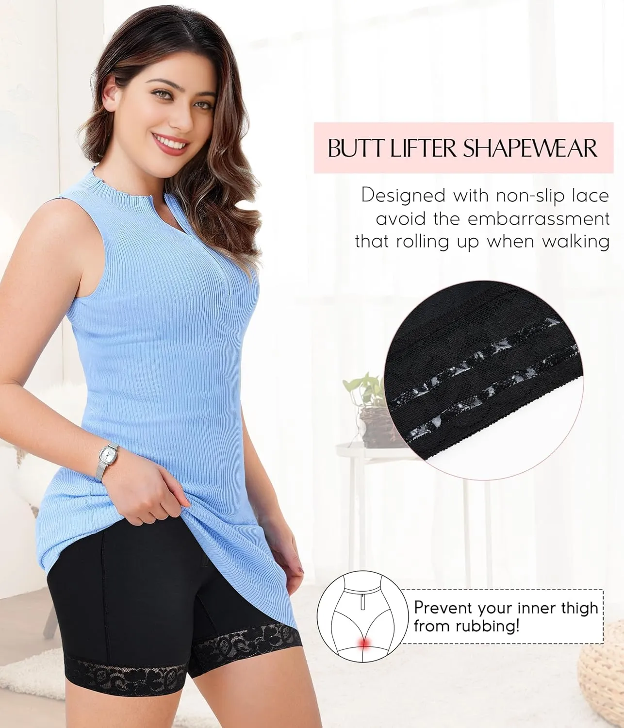 MERYOSZ Tummy Control Panties Butt Lifting Shapewear Shorts for Women Zipper Body Shaper Shorts Thigh Slimmer Underwear