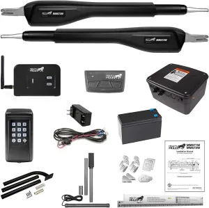 Mighty Mule MM572W-EST-A Automatic, Dual Gate Opener, Estate, Upgraded, Black
