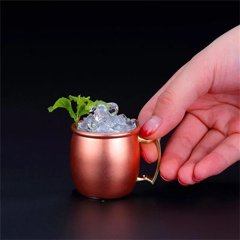 Moscow Mule Barrell Copper Plated Cups Rosegold 60ml Smooth