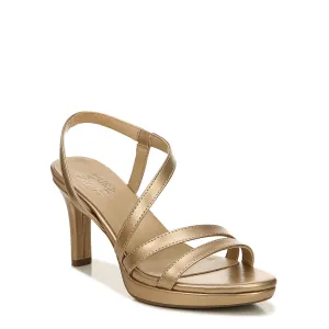Naturalizer Womens Brenta Strappy Platform Dress Sandal Bronze Pearl 9.5 M