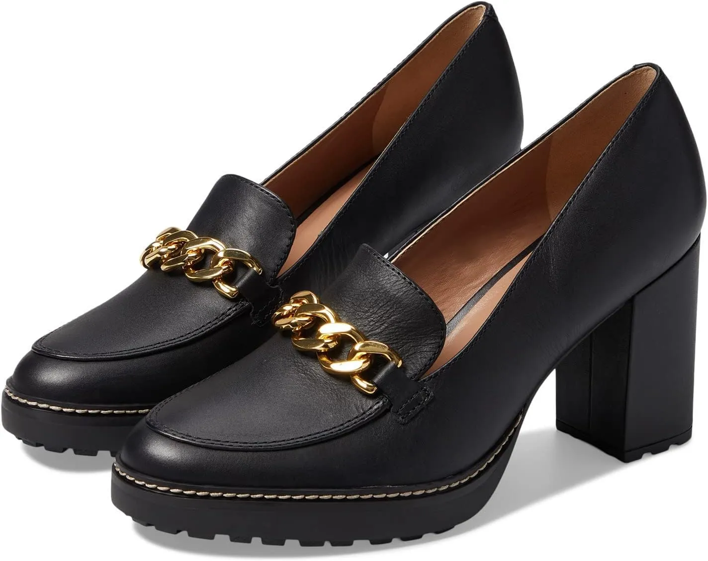 Naturalizer Women's Callie-Moc Loafer Pump Black Leather 9.5 M