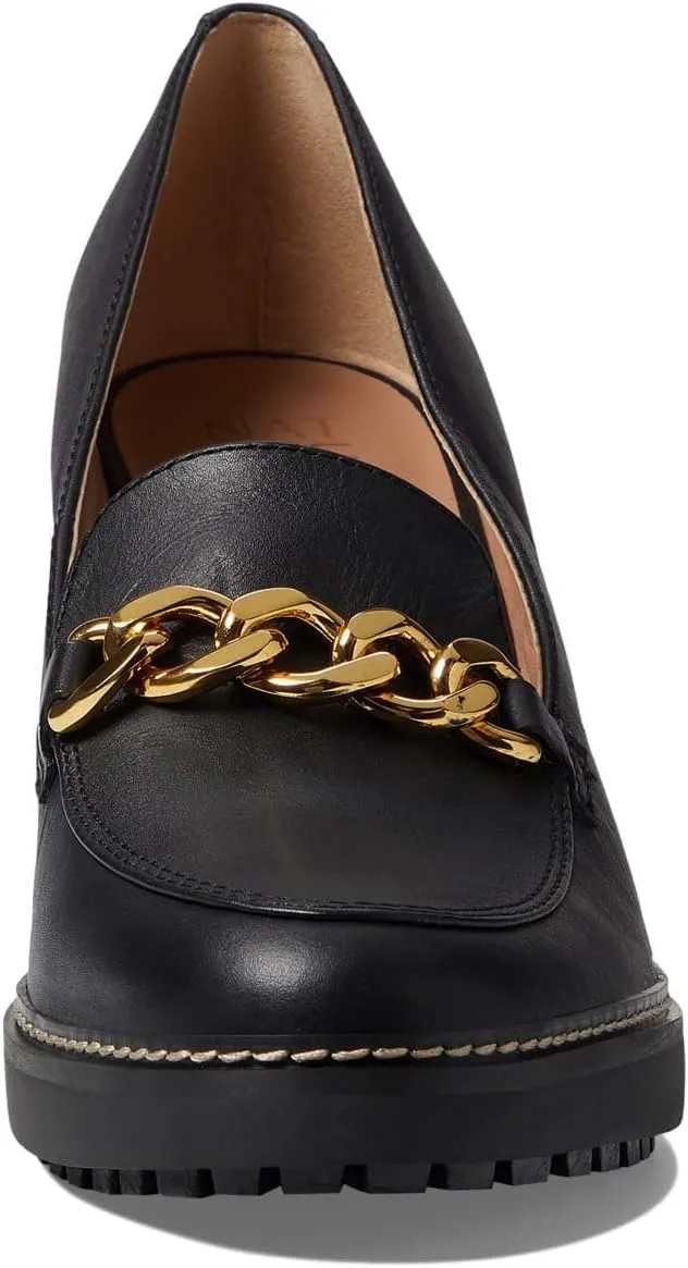Naturalizer Women's Callie-Moc Loafer Pump Black Leather 9.5 M