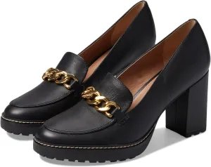Naturalizer Women's Callie-Moc Loafer Pump Black Leather 9.5 M
