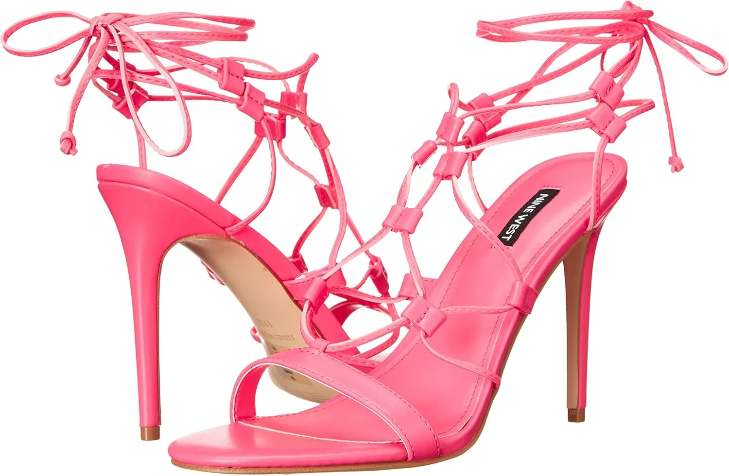 Nine West Women's Mix3 Ankle Wrap Stiletto Sandal