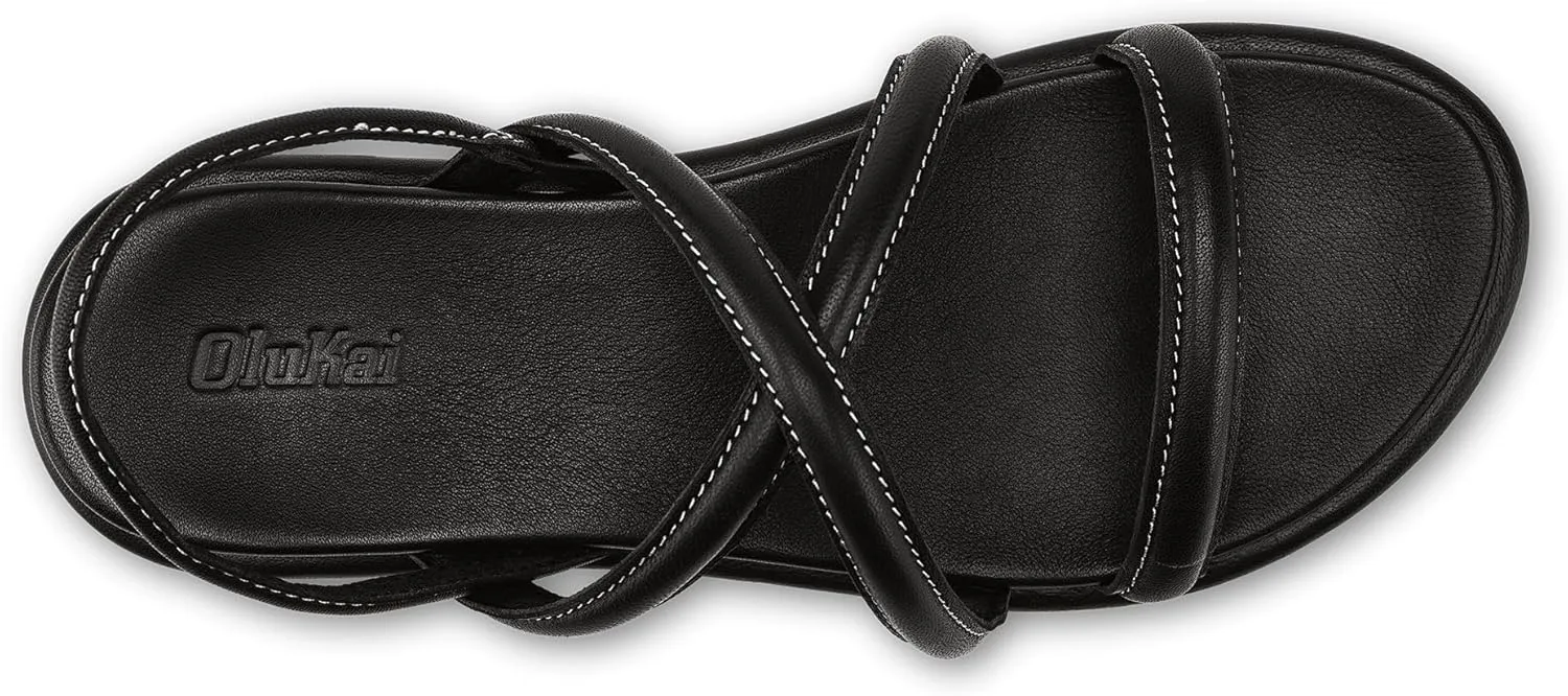 OLUKAI Tiare Women's Strappy Sandals, Premium Leather & Stylish Design, All-Day Comfort & Support