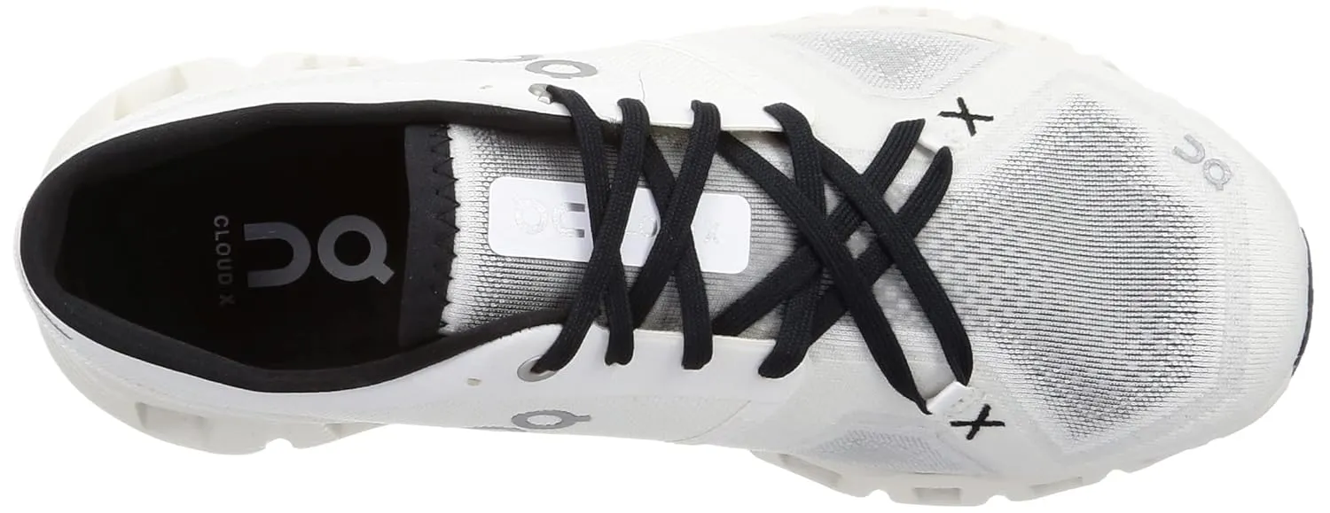 On Men's Cloud X 3 Sneakers, Ivory/Black, 8 Medium US