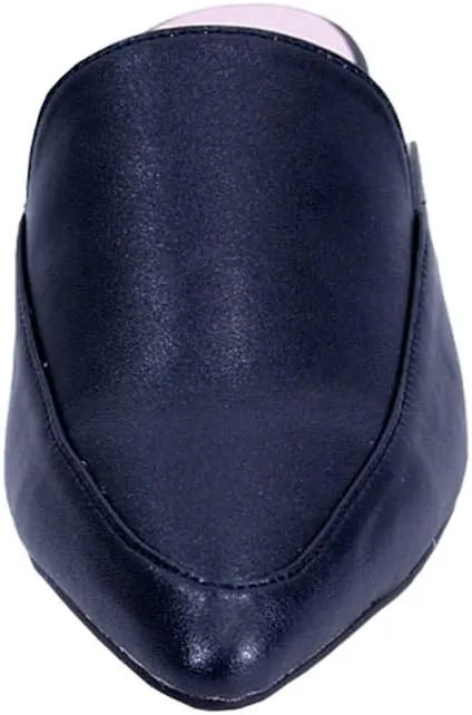 Peerage Maggie Women's Wide Width Low Heel Leather Dress Mules