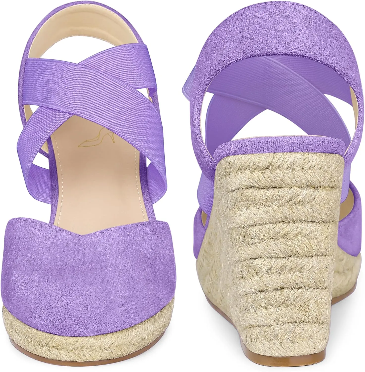 Perphy Platform Closed Toe Espadrille Wedge Heel Sandals for Women