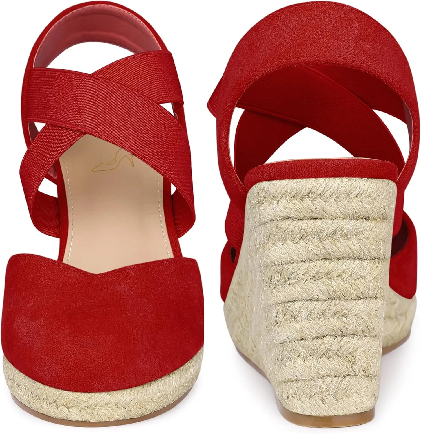 Perphy Platform Closed Toe Espadrille Wedge Heel Sandals for Women