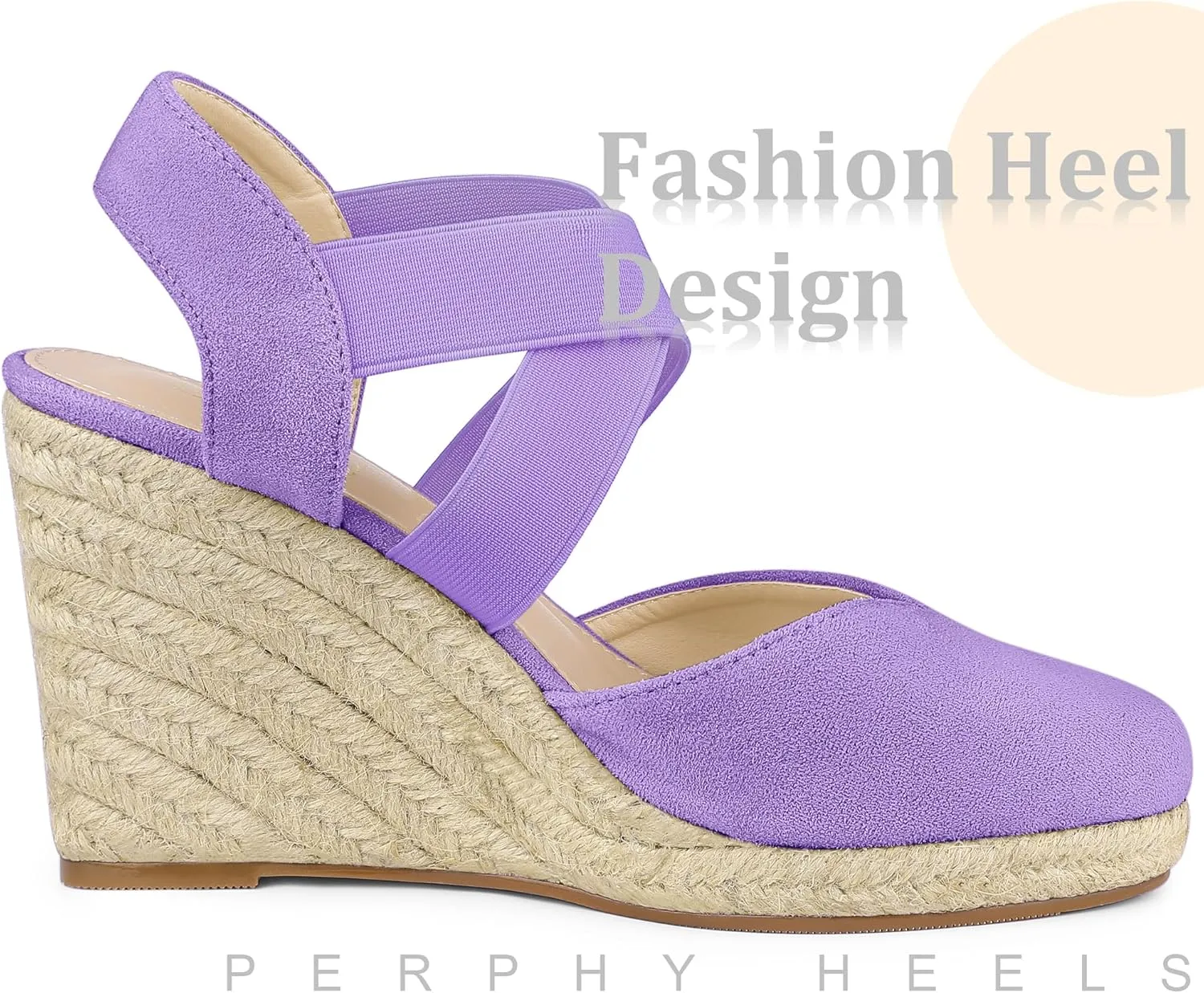 Perphy Platform Closed Toe Espadrille Wedge Heel Sandals for Women