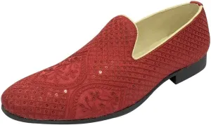 Punjabi Jutti for Men's Loafer Shoes Embroidery Slip-On Party Shoes Mojaris Wedding Bridal Dress Shoes