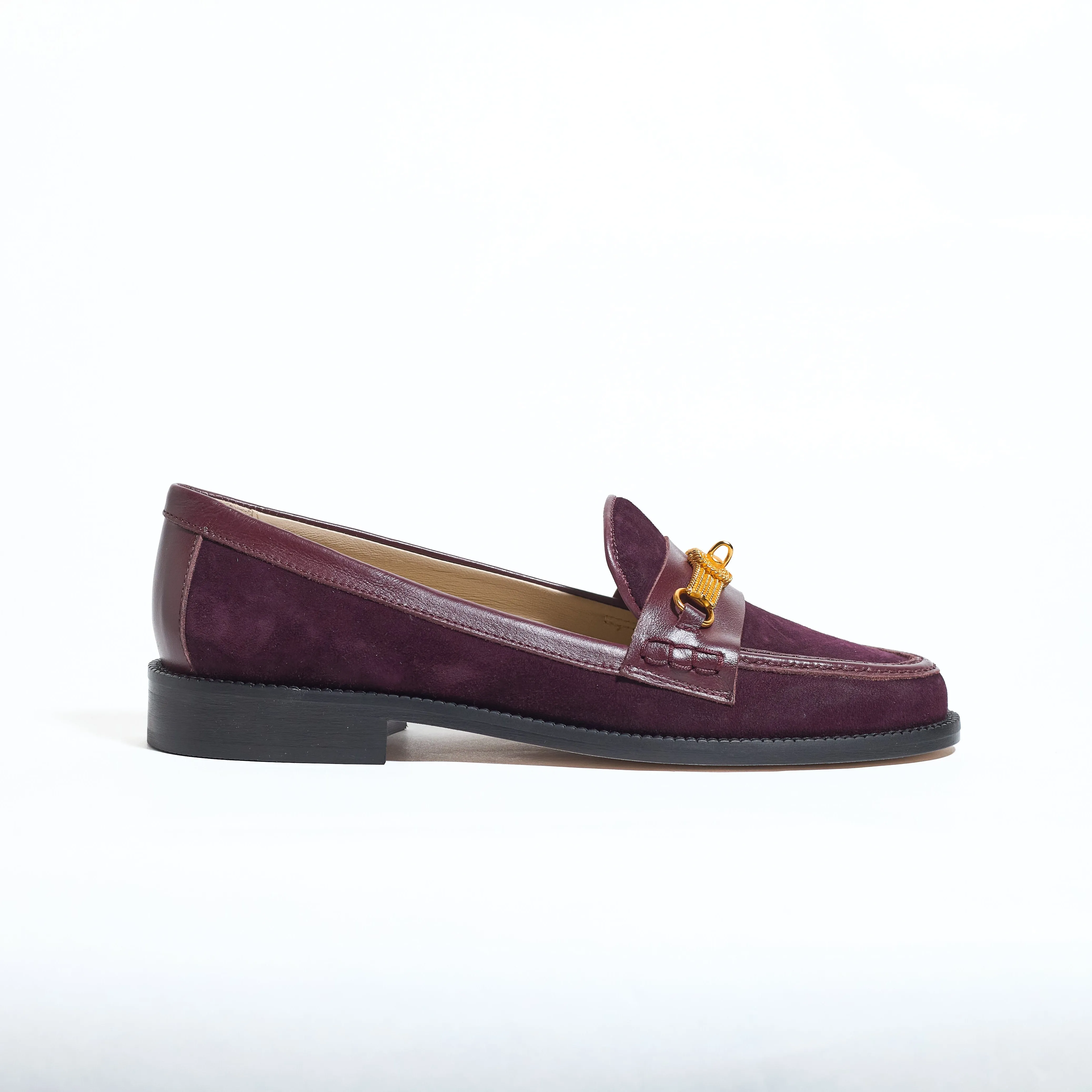 QUEEN LOAFER SUEDE BORDEAUX