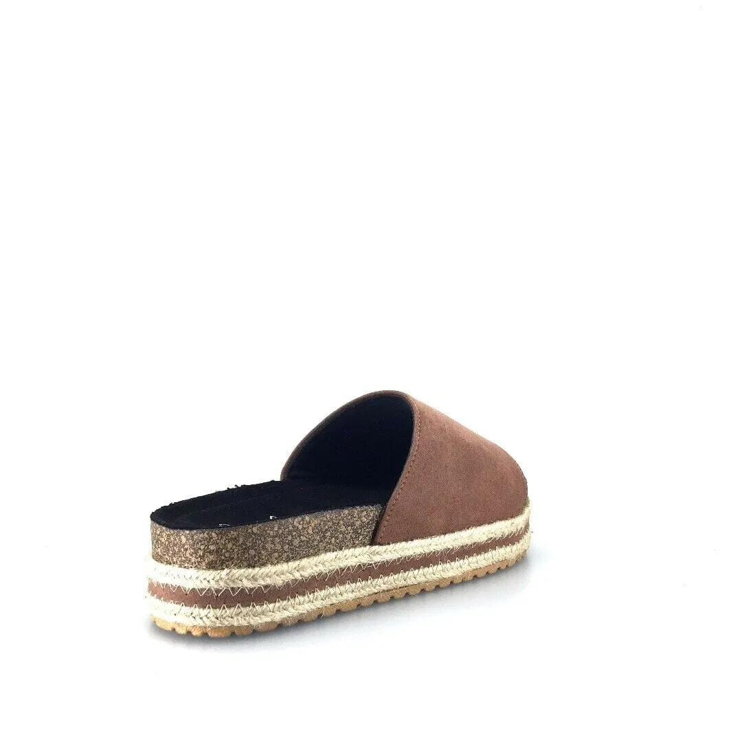 Qupid Womens Size 6M Brown Everyday Espadrille Slides “Idelisa-02”