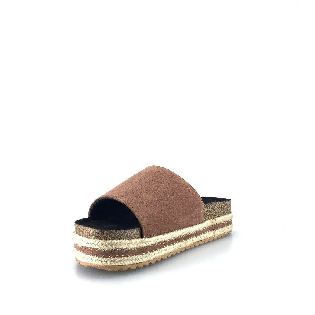 Qupid Womens Size 6M Brown Everyday Espadrille Slides “Idelisa-02”