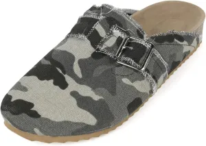 RACHAPE Canvas Loafer Women's Vintage Clogs Flat Slides Slip On Mules Shoes Low Top Backless Casual Sneakers for Walking