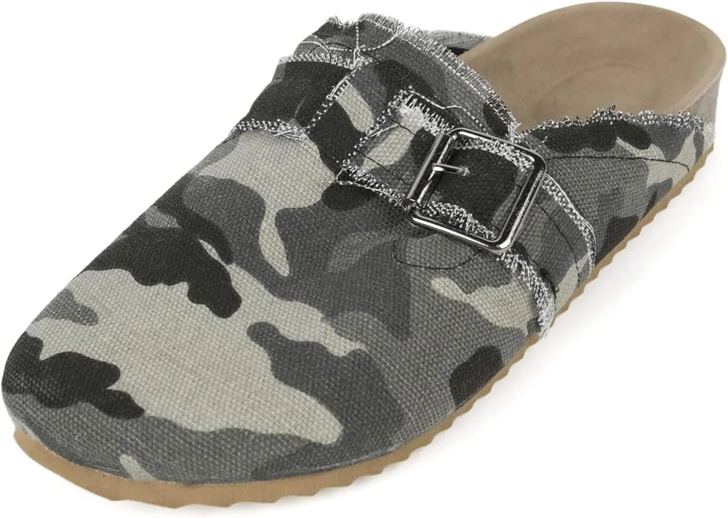 RACHAPE Canvas Loafer Women's Vintage Clogs Flat Slides Slip On Mules Shoes Low Top Backless Casual Sneakers for Walking