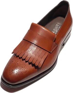 Saturn TRAMEZZA Tassel Brogue Loafers 9 EE 42 Men's Brown Leather Dress Shoes (Salvatore
