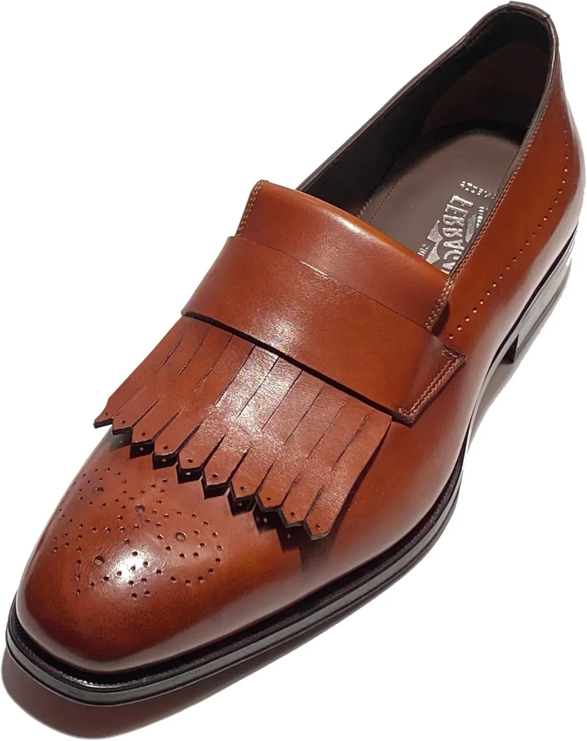 Saturn TRAMEZZA Tassel Brogue Loafers 9 EE 42 Men's Brown Leather Dress Shoes (Salvatore