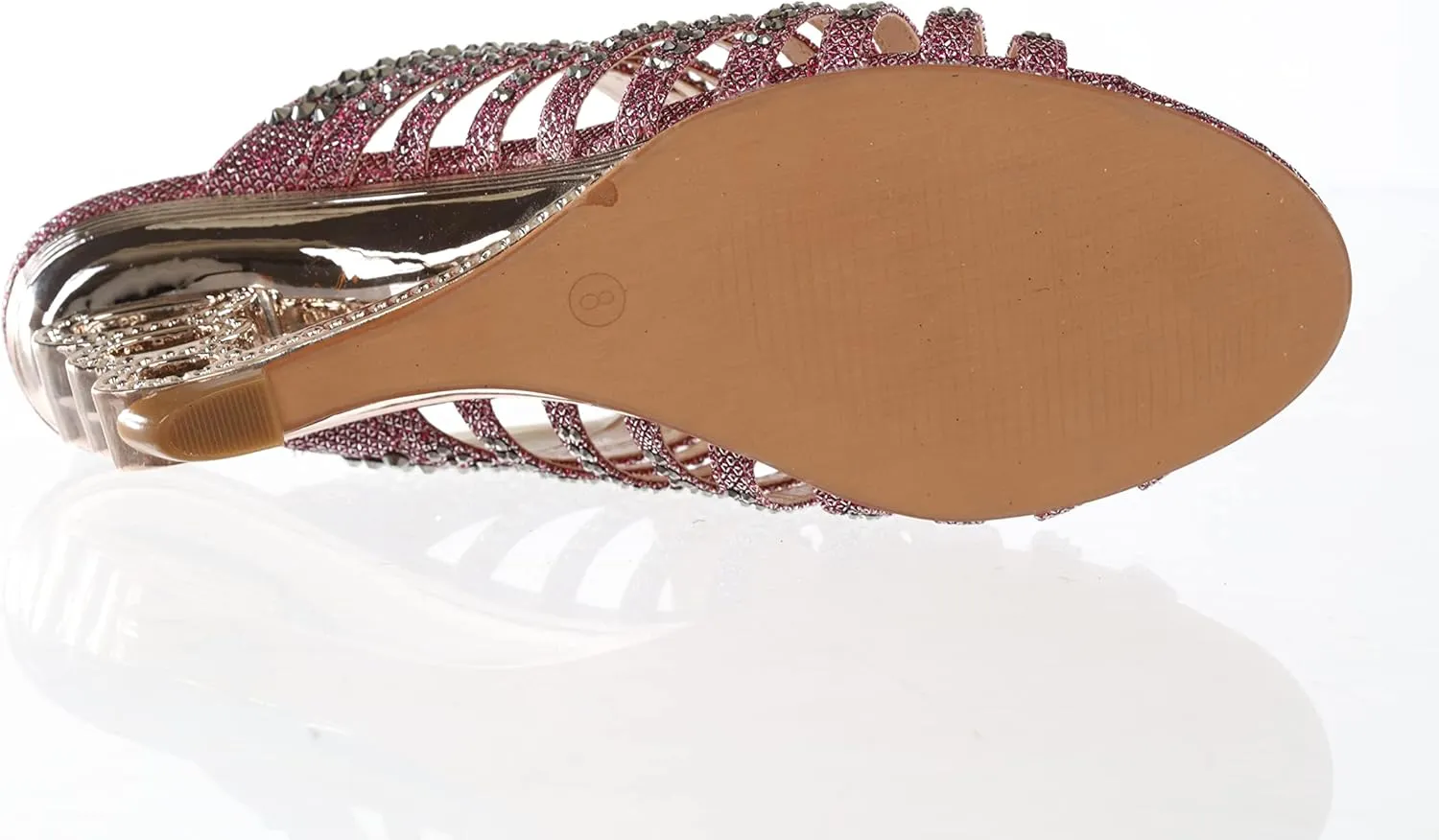 SIMPLY COUTURE Women's Strappy Rhinestone Slide Dress Sandal