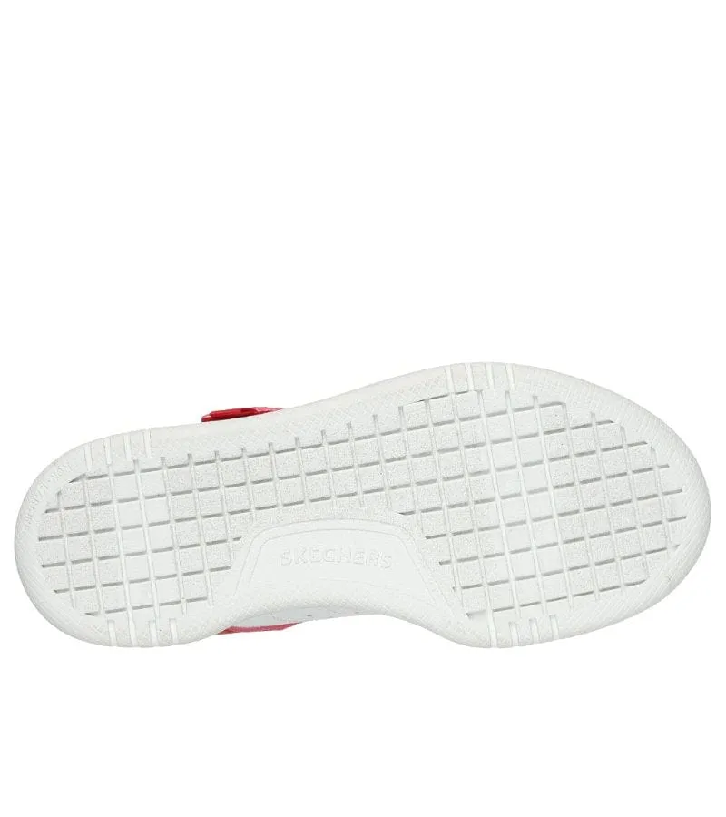 Skechers Boys Strap Red Court Trainer Quick Street - 405638L