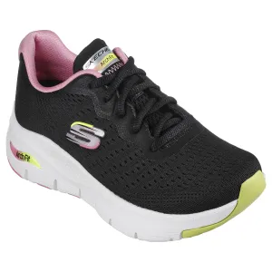 Skechers Ladies ARCH-FIT Black/Multi Laced Trainer 149722/BKMT