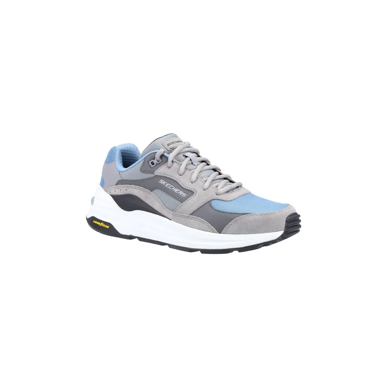 Skechers Men's Global Jogger Shoe in Grey/Blue