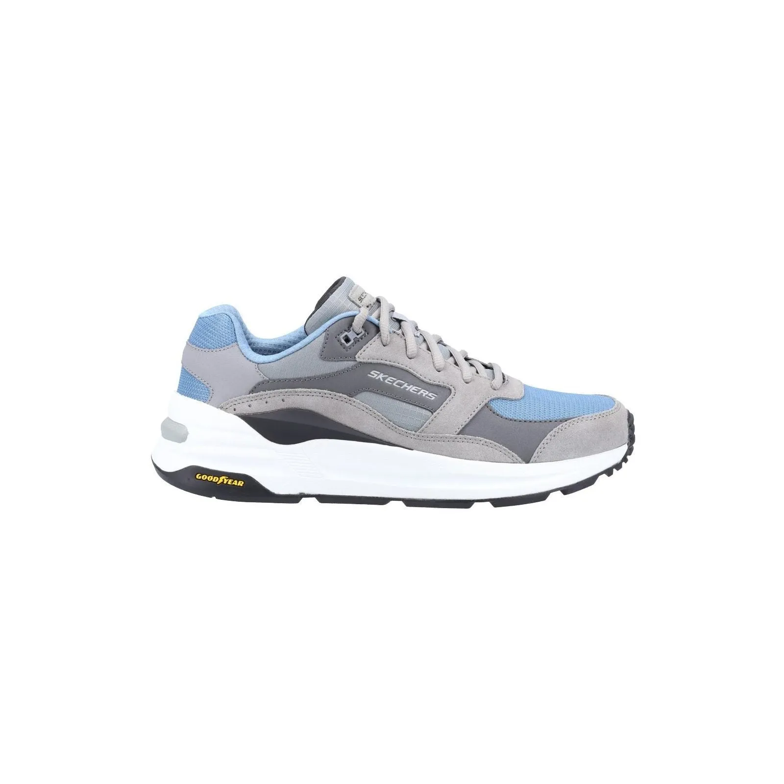 Skechers Men's Global Jogger Shoe in Grey/Blue