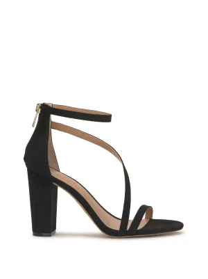 Sloyan High Heel Sandal in Black Suede