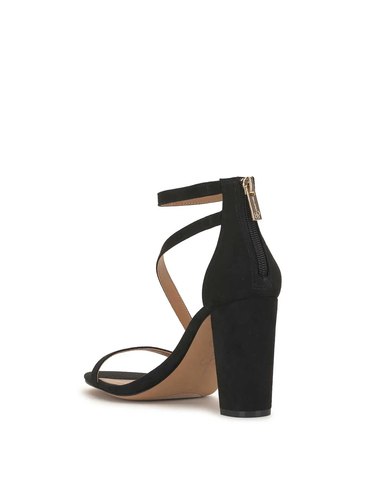 Sloyan High Heel Sandal in Black Suede
