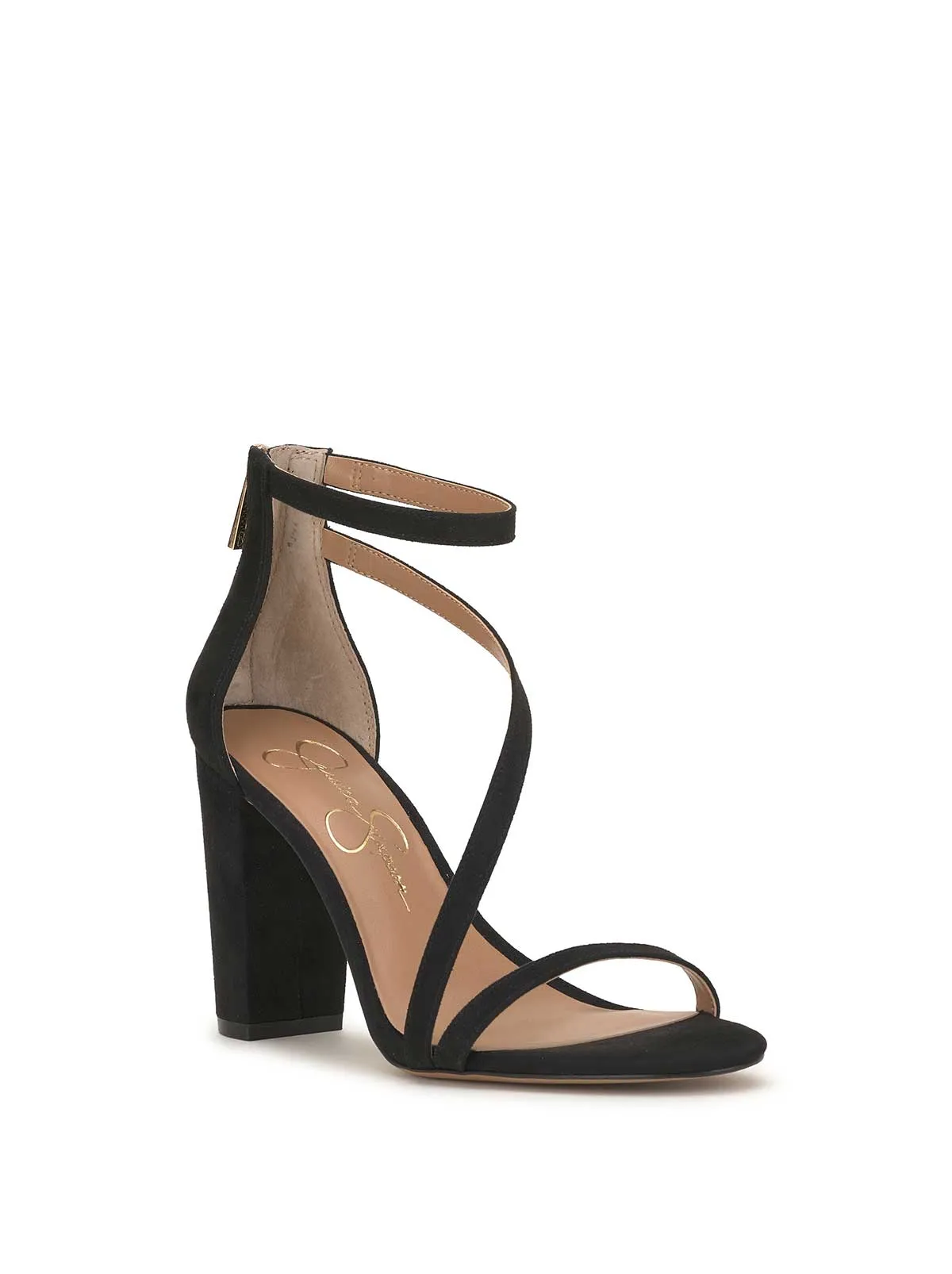 Sloyan High Heel Sandal in Black Suede
