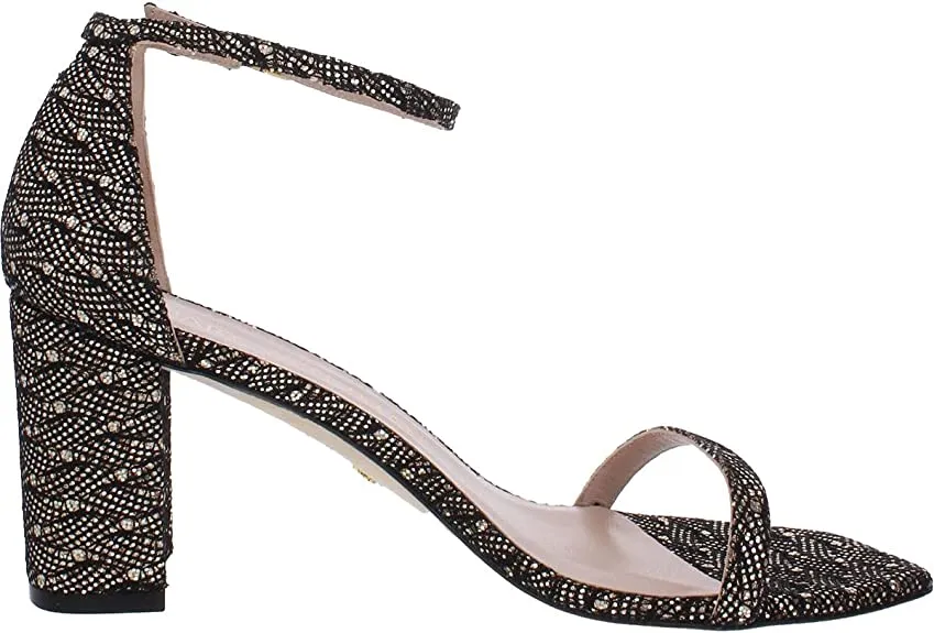 Stuart Weitzman Amelina Block Gold 8.5 M