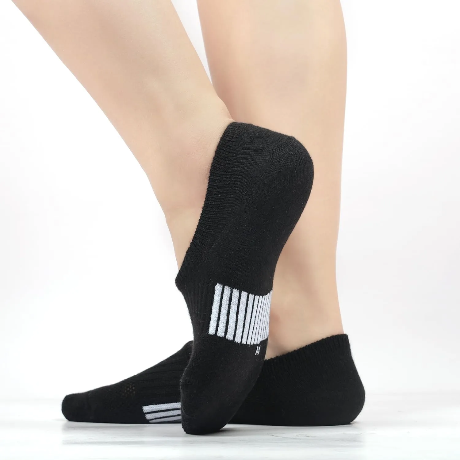 Toes Home No Show Socks Womens Cushioned Low Cut Athletic Hidden Liner for Sneakers Ankle Invisible Running Socks 4/6 Pairs