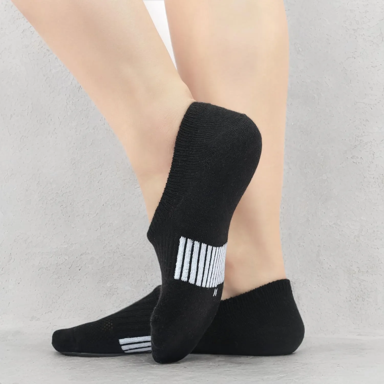 Toes Home No Show Socks Womens Cushioned Low Cut Athletic Hidden Liner for Sneakers Ankle Invisible Running Socks 4/6 Pairs