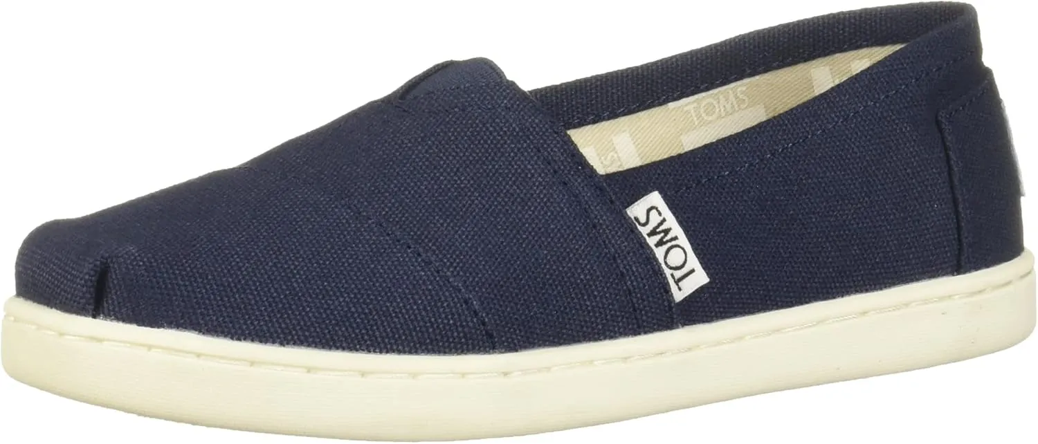 TOMS unisex child Espadrille Sneaker, Navy, 13.5 Big Kid US