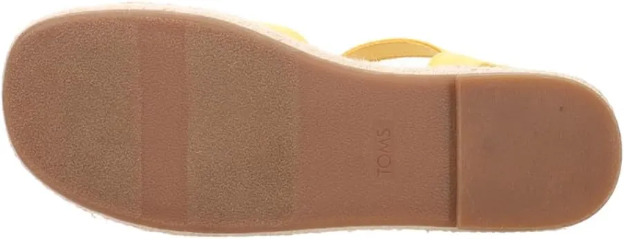 TOMS Womens Abby Platform Espadrille Casual Sandals Casual Low Heel 1-2" - Yellow