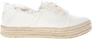 TOMS Womens Carolina Lace Up Espadrille Sneakers Shoes Casual - White