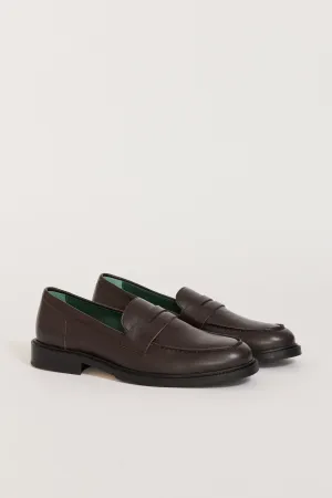 Townee Penny Loafer Dark Brown Leather
