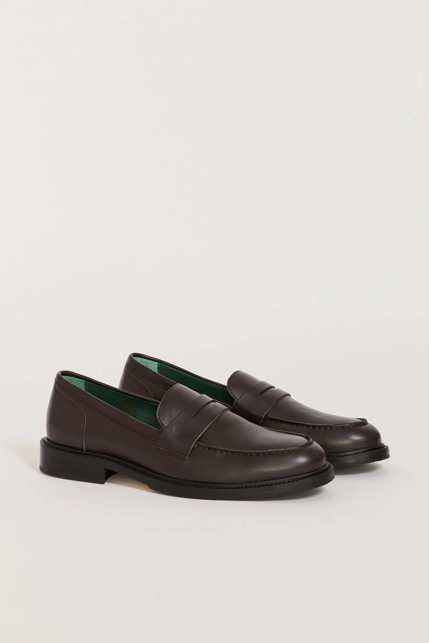 Townee Penny Loafer Dark Brown Leather