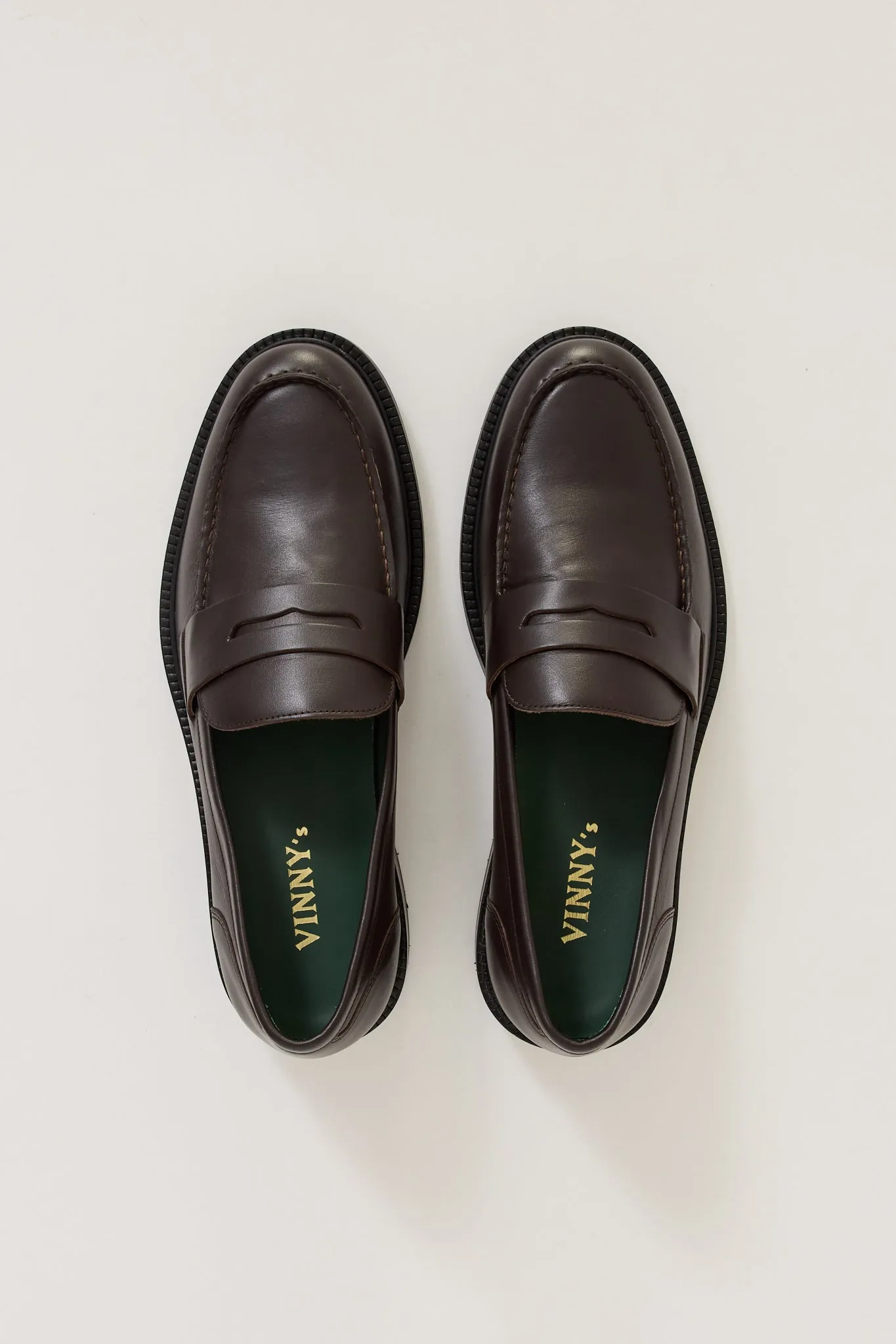 Townee Penny Loafer Dark Brown Leather