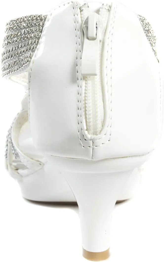 V-Luxury Womens Open Toe Med Heel Wedding Sandal Shoes