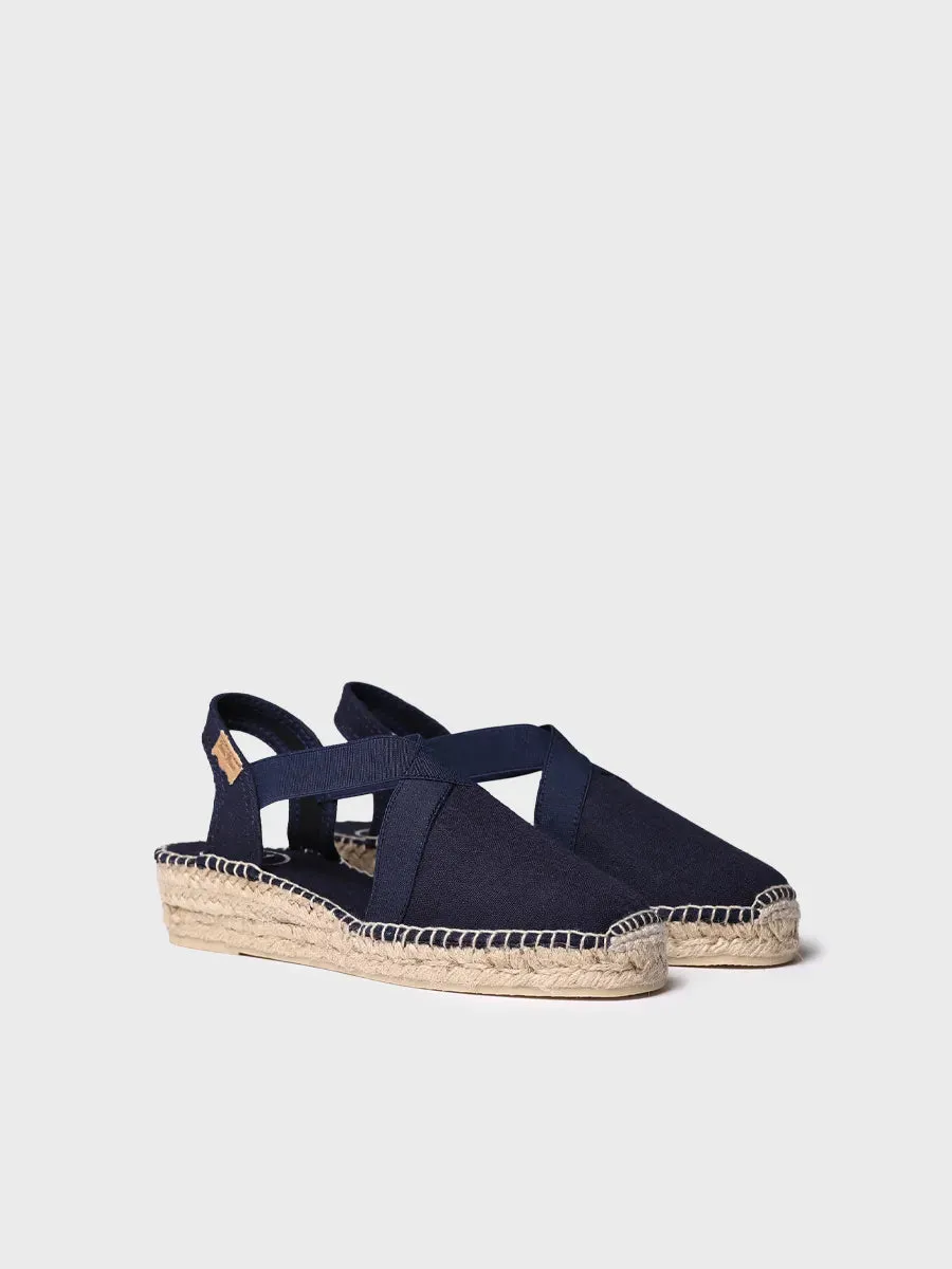 Vegan flat espadrille with straps - VERONA