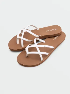 VOLCOM NEW SCHOOL II WOMENS SANDAL- WHITE