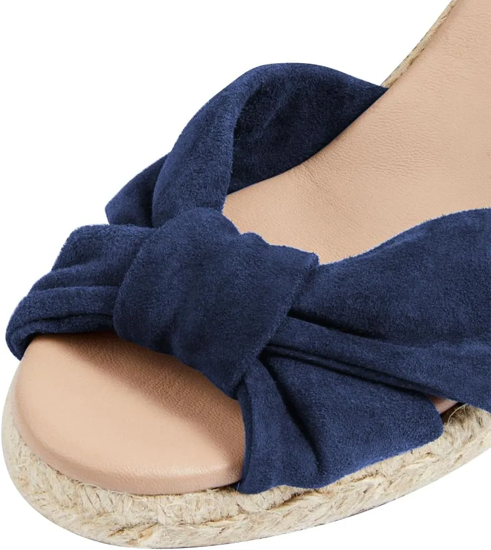 Women Trendy Peep Toe Ankle Strap Buckle Espadrille Sandals Wedge High Heel Summer Vacation Daily Wear Casual Shoes Size 4-16 US