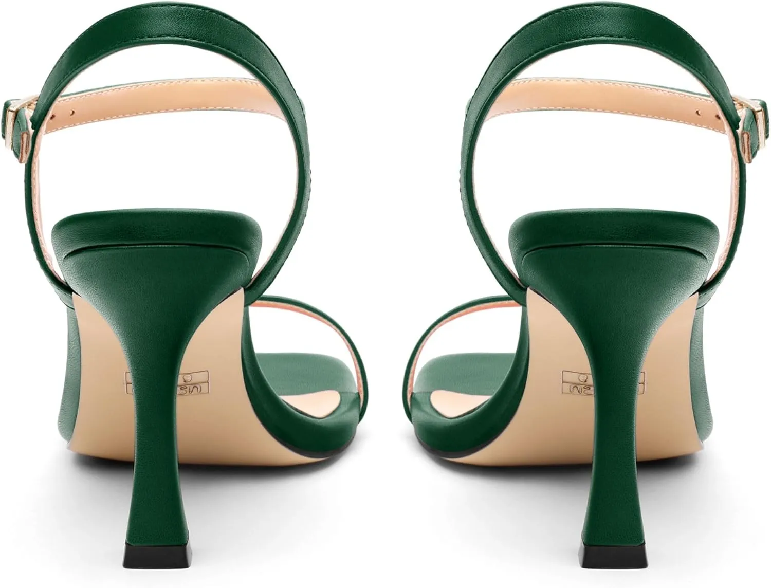 Womens Heels Sandals, Sexy Strappy Stiletto High Heel Sandals for Women Open Square Toe Adjustable Buckle Ankle Strap High Heel Sandals Prom Dress Pumps 3.35 Inch