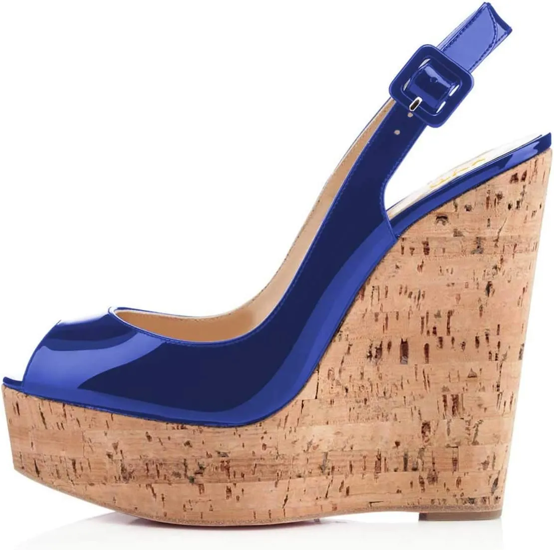XYD Women Peep Toe Wedge Sandals Platform High Heel Bohemia Resort Slip On Slingback Shoes Size